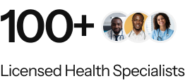 100+ Licensed Health Specialists
